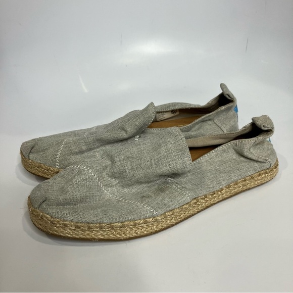 Toms gray deconstructed alpargata slip on shoes women’s size 9 casual neutral - Picture 2 of 9